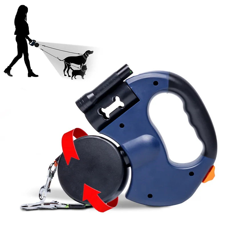 Double Retractable Dog Leash